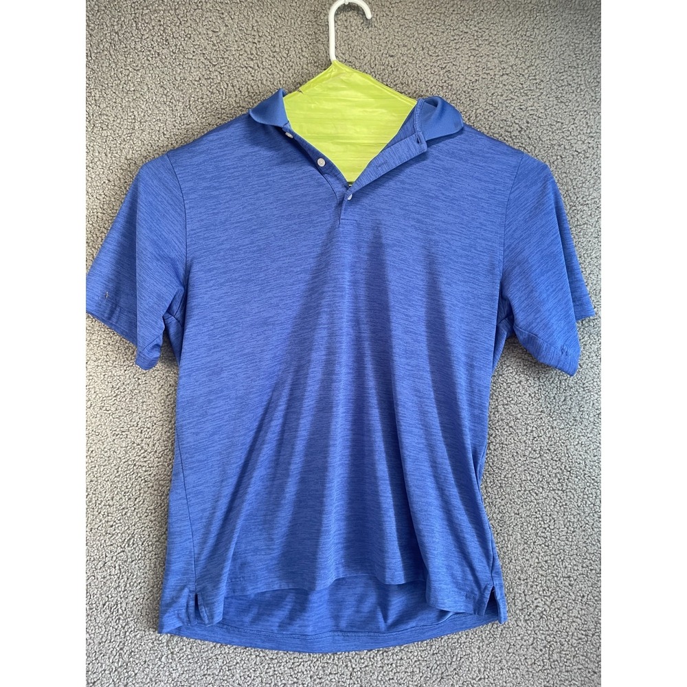 Walter Hagen Mens Golf Polo Shirt Large Blue U.S State Print Short Sleeve